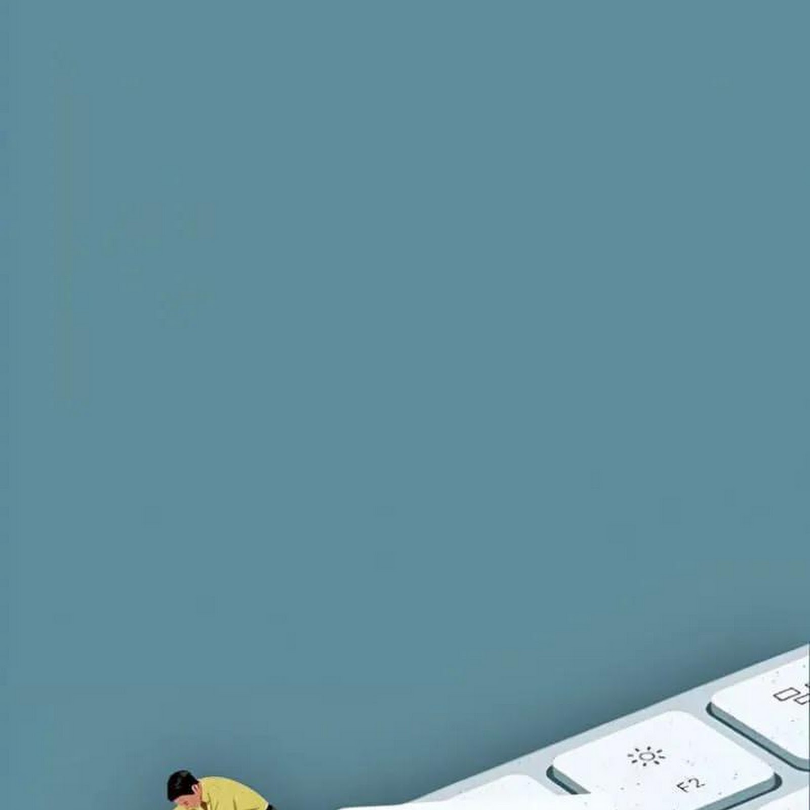 Download Man Escaping From A Keyboard iPhone