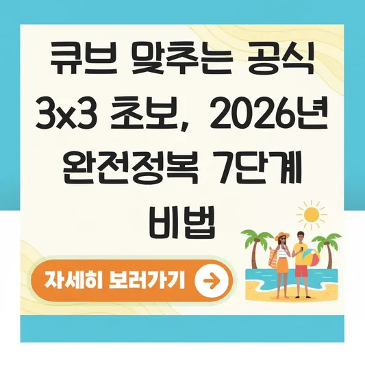 큐브 맞추는 공식 3x3 초보