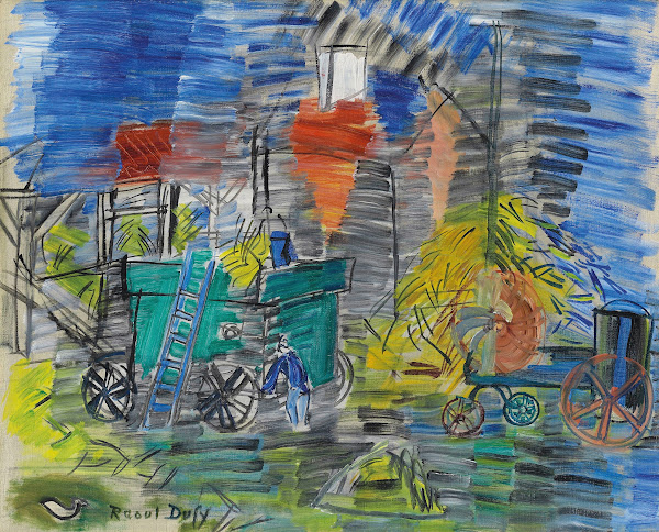 Le dépiquage bleu 1948