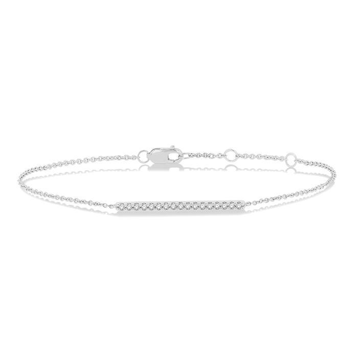 Bar Petite Diamond Fashion Chain Bracelet 703E0DHTGWG