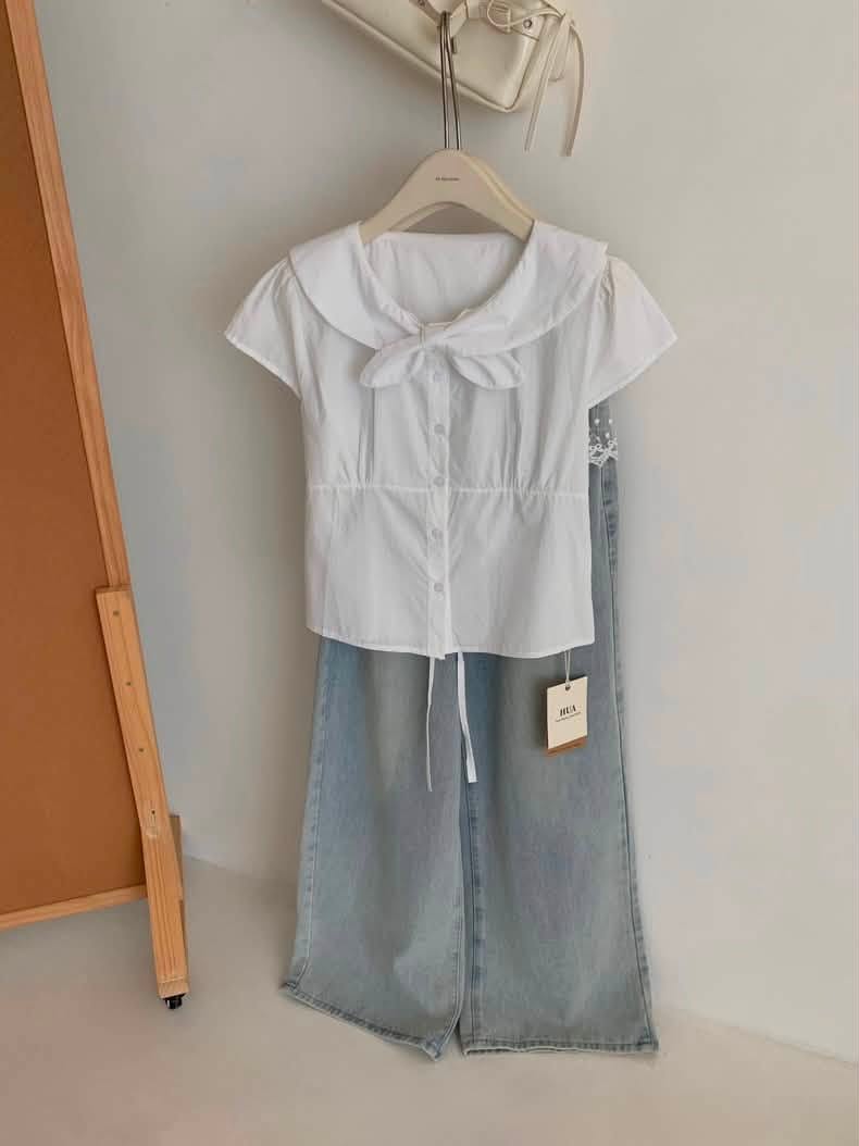 Áo kiểu Seeu cổ sen nơ XONXEN SHOP 80306 – Image 4