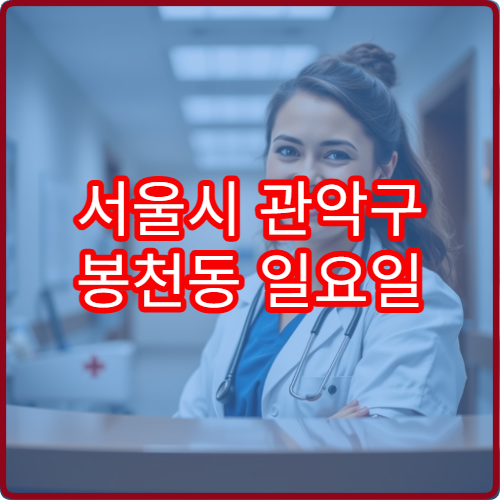 서울시 관악구 봉천동 일요일 안과 진료 병원 정보