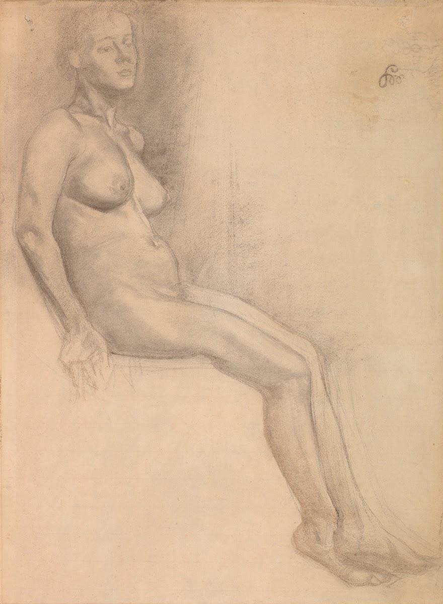 Akt siedzącej kobiety 1891 1892