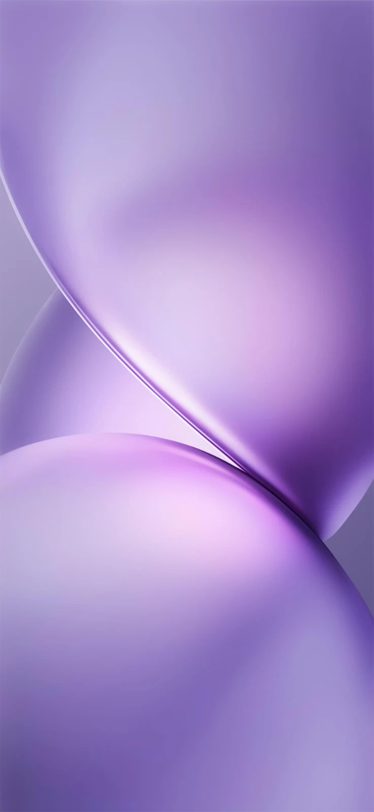 Purple Abstract Fluid Curves - 3D Digital Art Full HD iPhone Wallpaper (1216x2640)