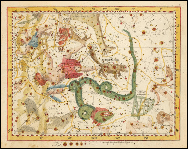 Cassiopea Cepheus der Kleine Bär Drache 1805