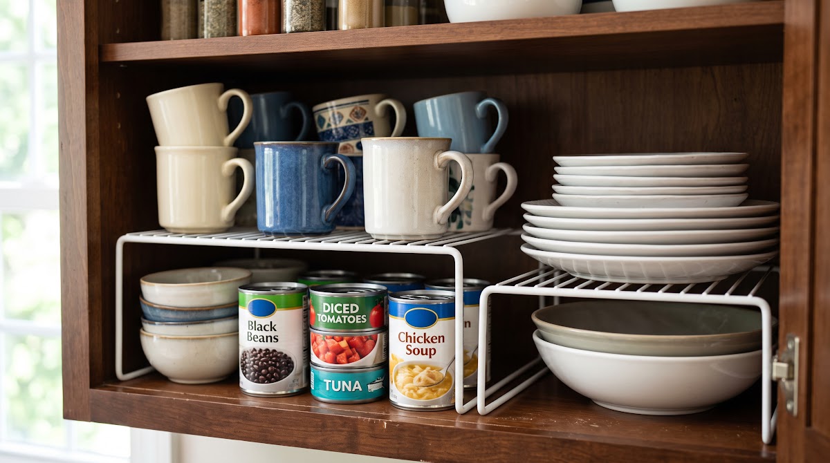 Best Kitchen Shelf Risers for Cabinets (2026) - BEST BUDGET — IN CONTEXT