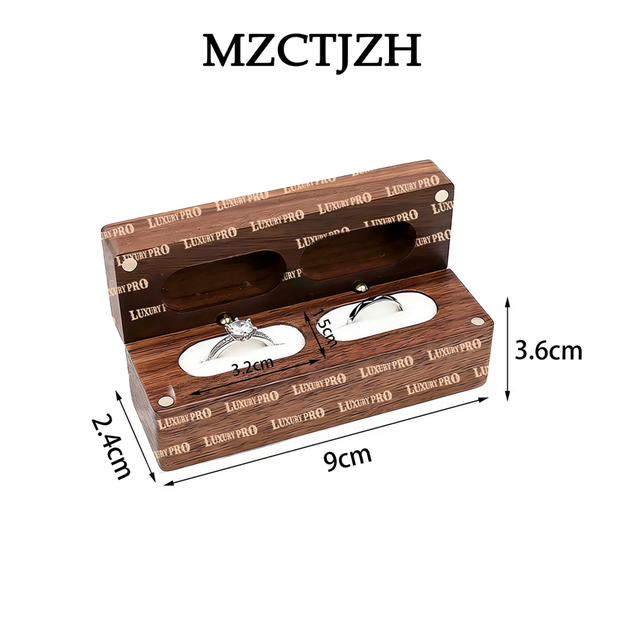 Long Wooden Ring Box