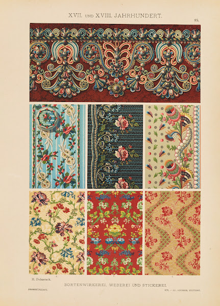 XVII und XVIII Jahrhundert  Bortenwirkerei Weberei und Stickerei 1887