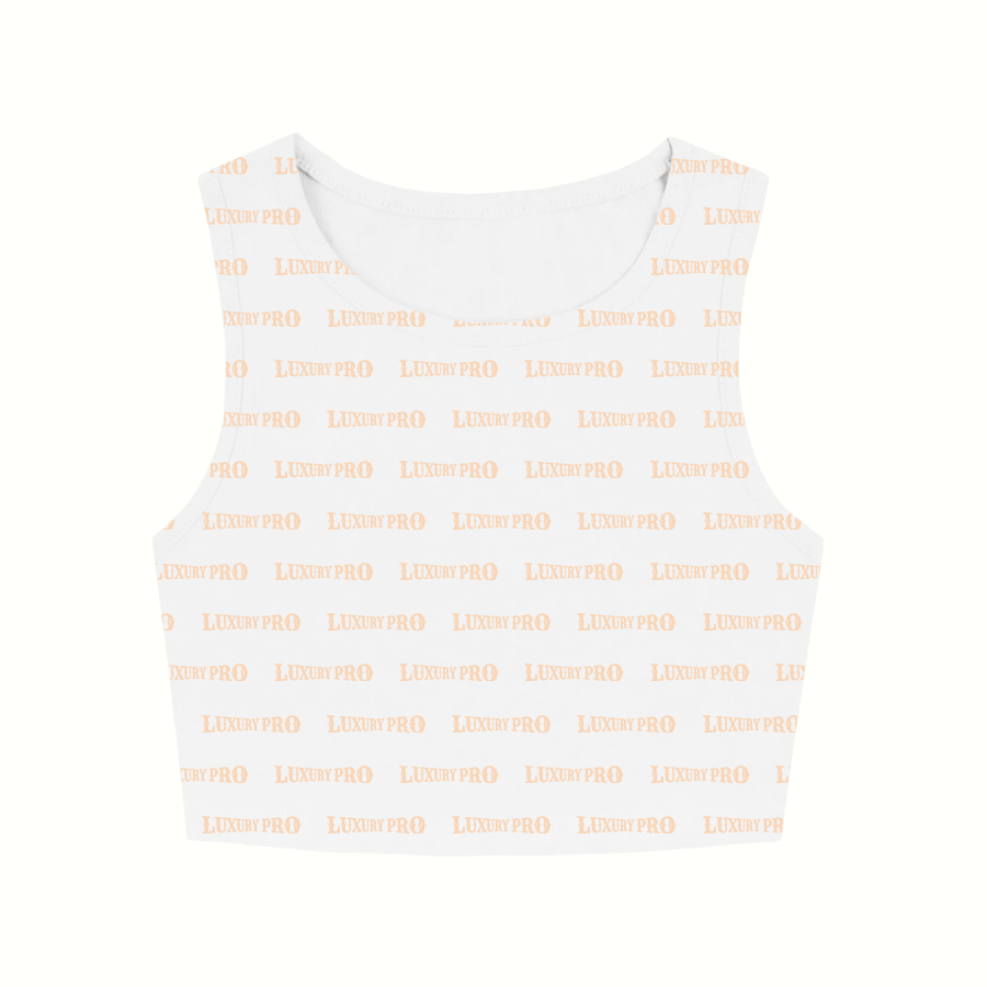AOP cropped sports vest