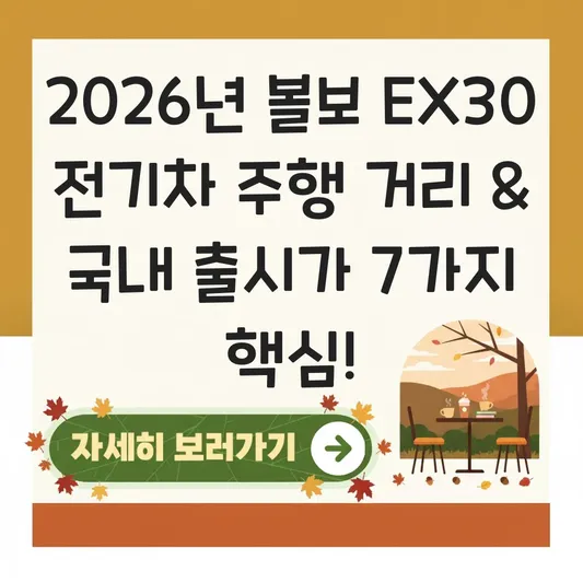 볼보 EX30 전기차 주행 거리 및 국내 출시가 대표 이미지