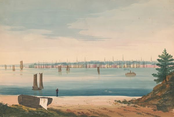 View of New York from Brooklyn Strand 1825 1828