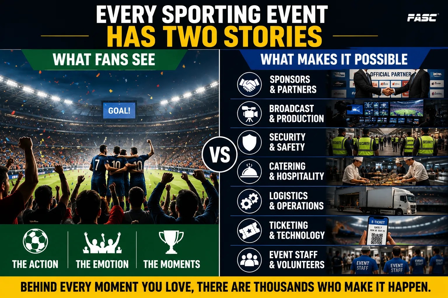Every sporting event has two stories