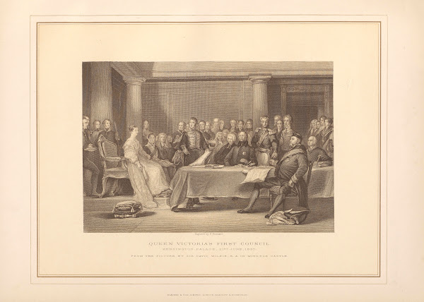 Queen Victorias First Council  Sir David Wilkie 19th century