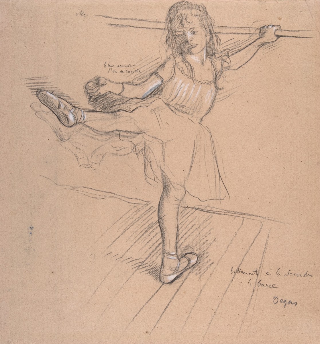 Little Girl Practicing at the Bar ca 187880