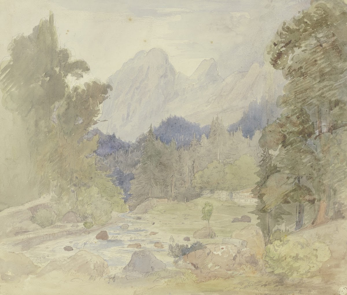 Gebirgslandschaft Bach bei Berchtesgarden