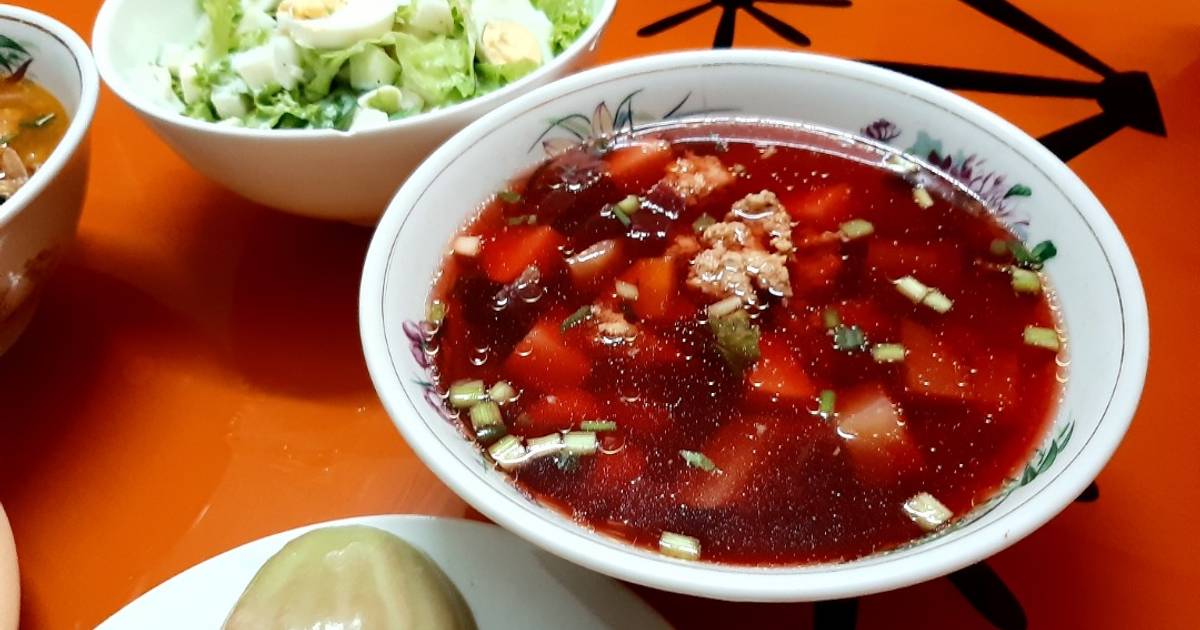 Canh rau củ nấu thịt bằm