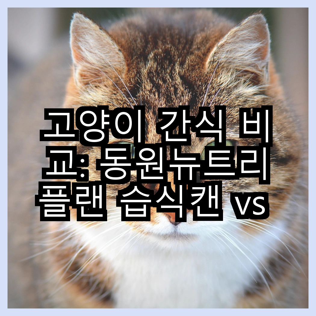 고양이 간식 비교: 동원뉴트리플랜 습식캔 vs 모이스트루, 어떤 선택이 더 맛있을까? 썸네일