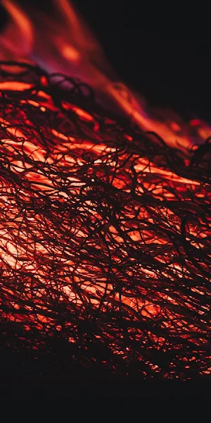 Glowing Steel Wool Fire 5K Wallpaper Background