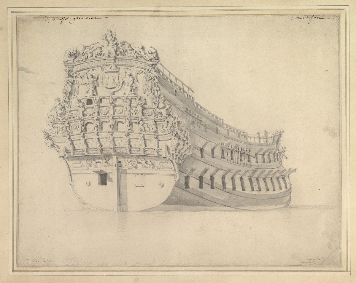 The French Vessel Courtisan mid 17thearly 18th century