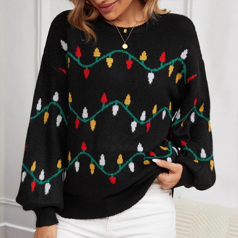 Women's Christmas Sweater with 3D Effect