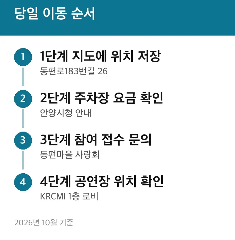 당일 이동 순서