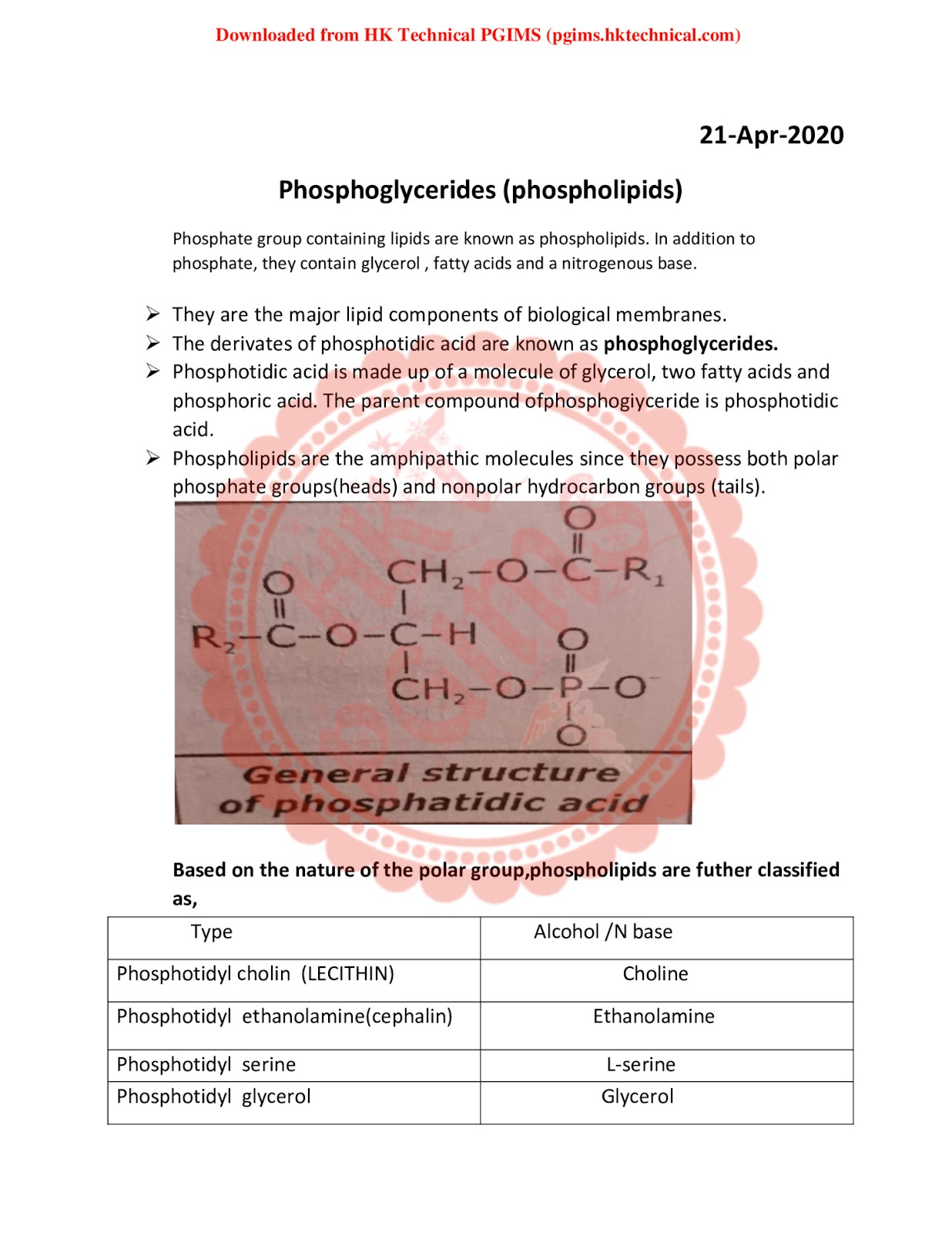 Phospholipids and lipoproteins  2nd Semester B.Pharmacy ,BP203T Biochemistry,BPharmacy,Handwritten Notes,Important Exam Notes,BPharm 2nd Semester,