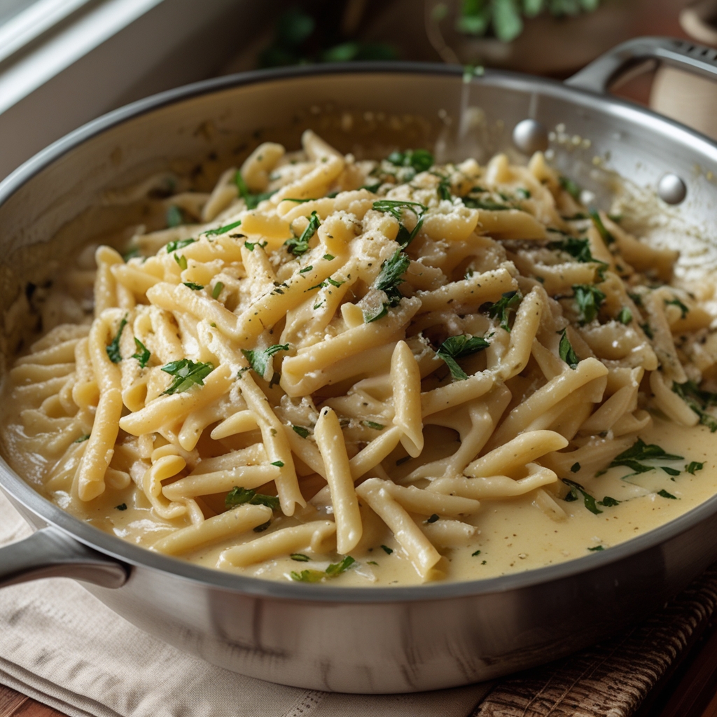 One Pot Creamy Garlic Pasta Recipe - Easy & Homemade Comfort Food