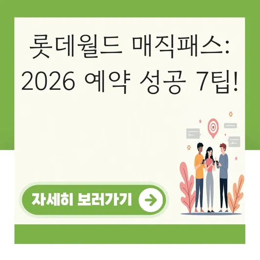 롯데월드 매직패스 가격 및 예약 성공하는 방법 대표 이미지