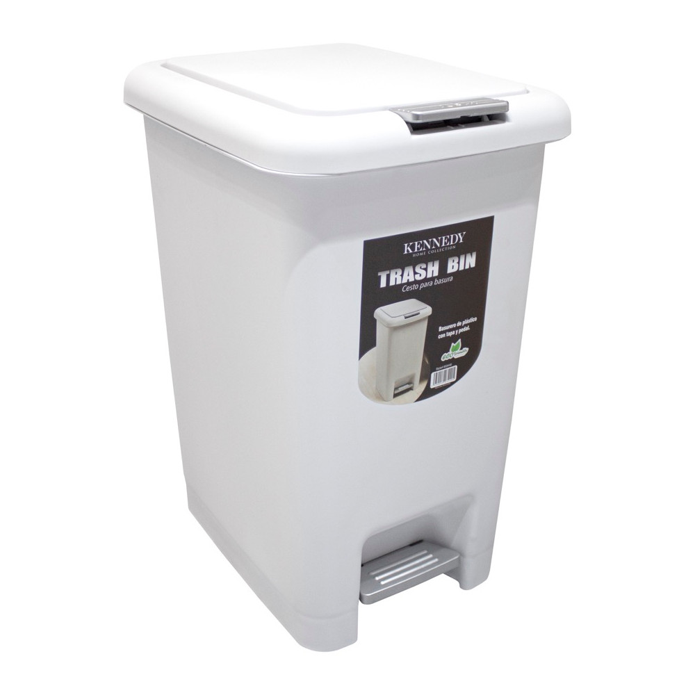 Bote de basura mediano de polipropileno Kennedy Home Collection® color blanco
