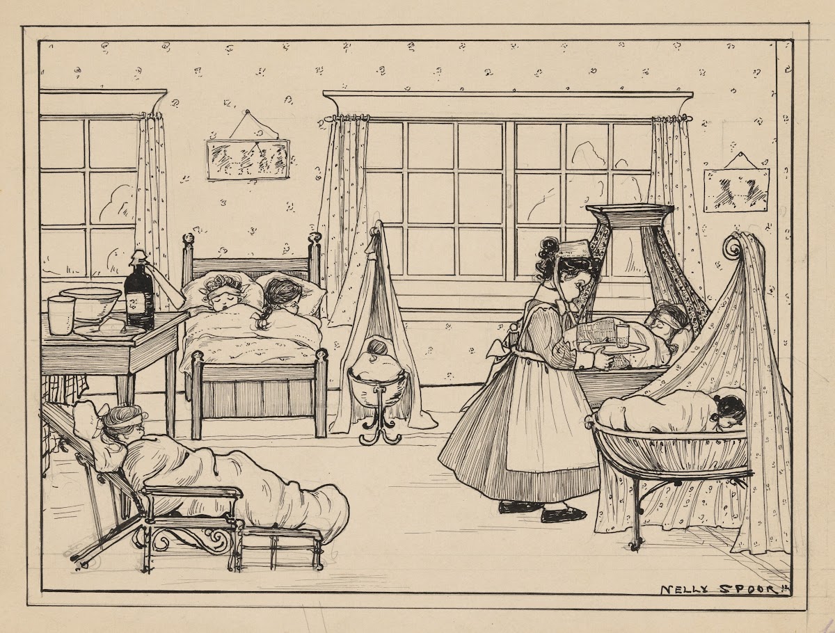 Kinderen op een ziekenzaal 1912