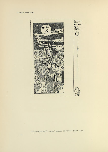 The moon has a face like the clock in the hall  A childs garden of verses 1914