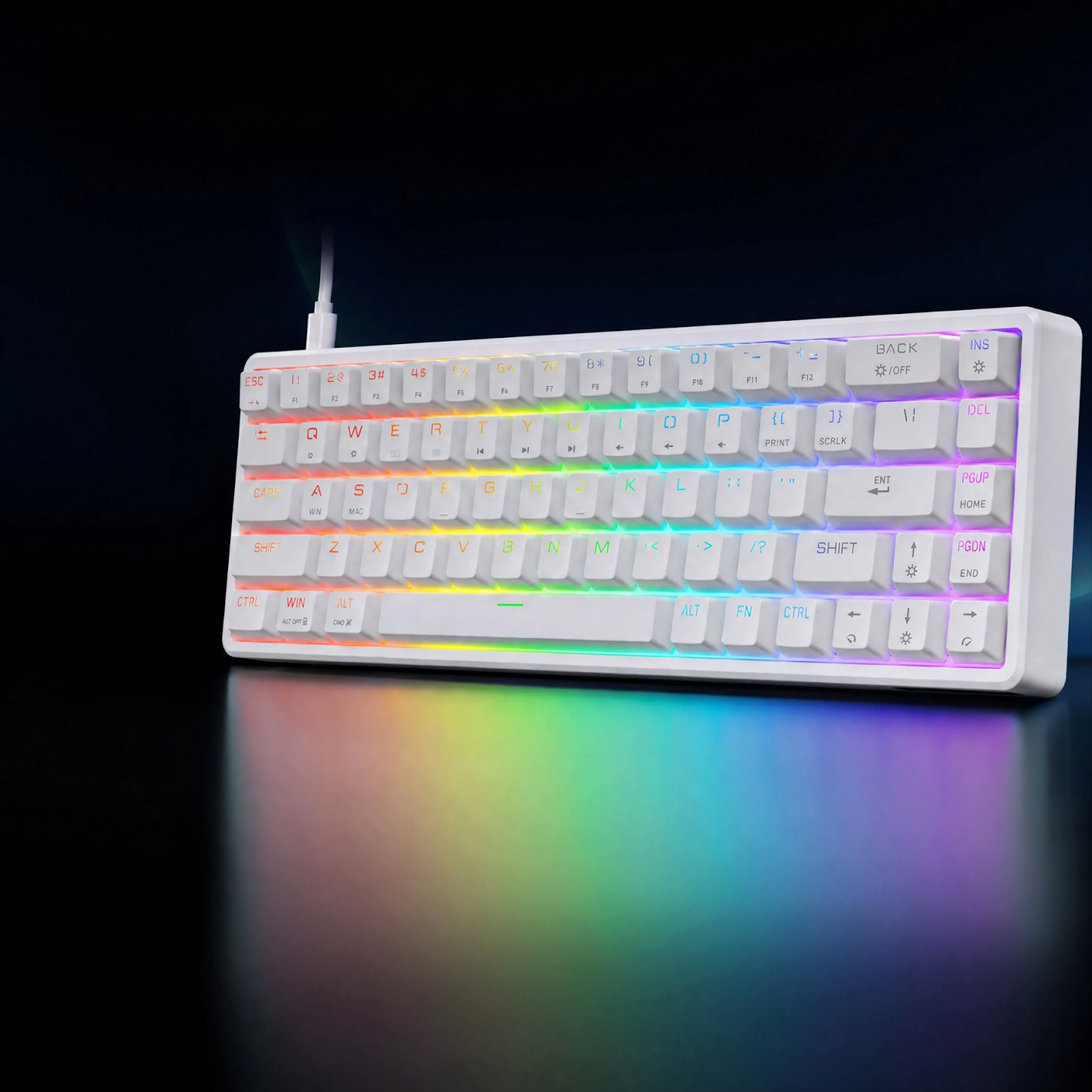 Mechanical keyboard with RGB lighting