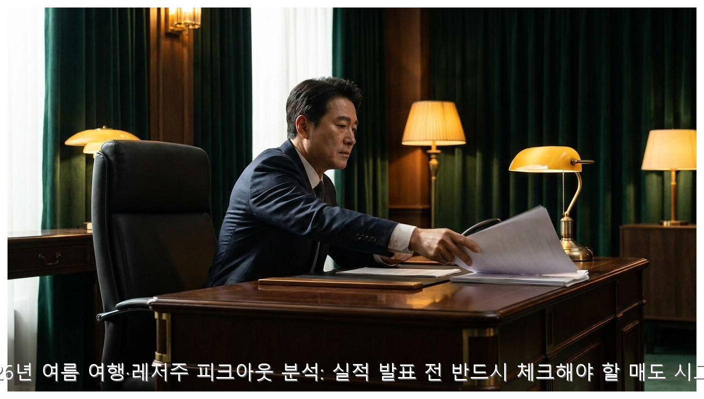 2026년 여름 여행·레저주 피크아웃 분석: 실적 발표 전 반드시 체크해야 할 매도 시그널 핵심 안내 및 분석 인포그래픽 (3)
