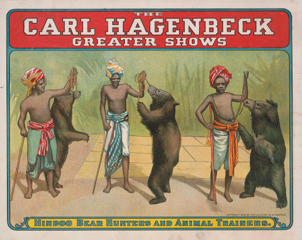 The Carl Hagenbeck greater shows Hindu bear hunters and animals trainers 1906