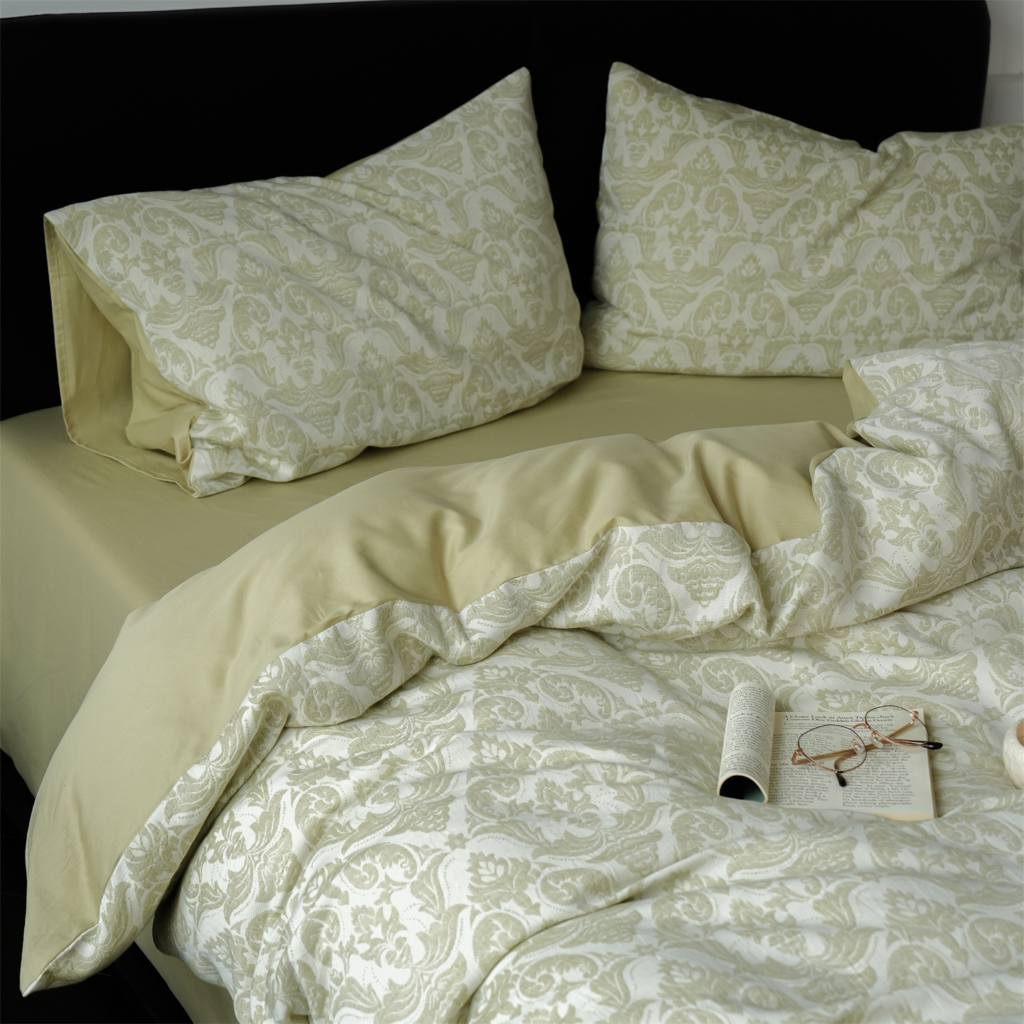 Triple-layer brushed cotton bedding set