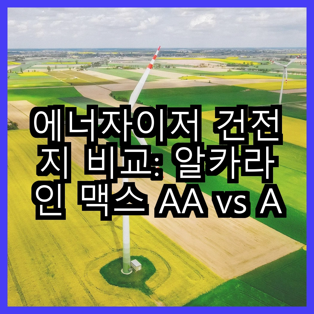 에너자이저 건전지 비교: 알카라인 맥스 AA vs AAA, 어떤 선택이 더 나을까? 썸네일
