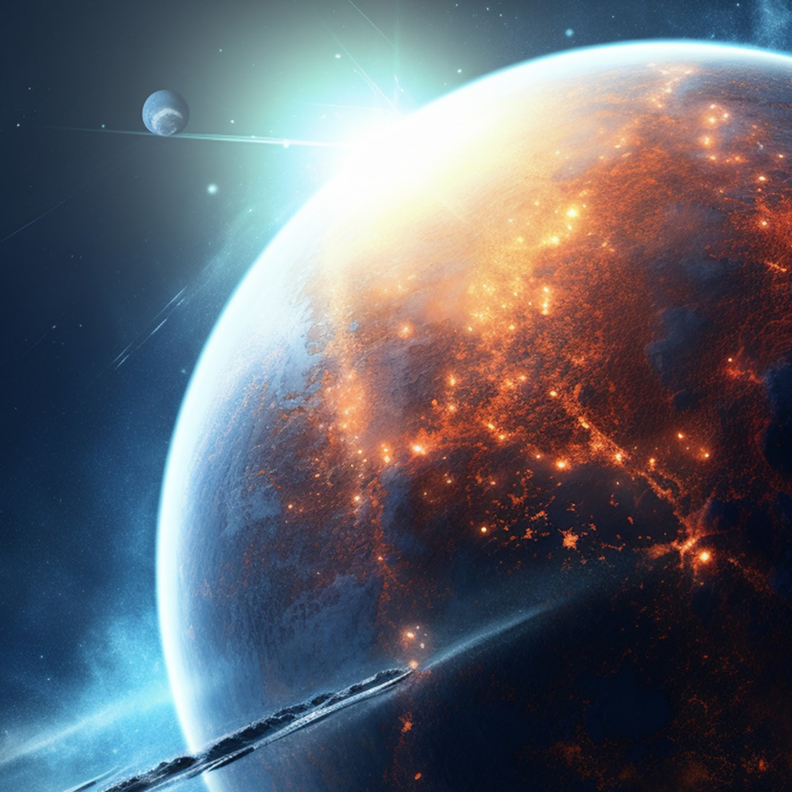 Download Planet, Galaxy, Cosmos, Space Art 2K iPhone
