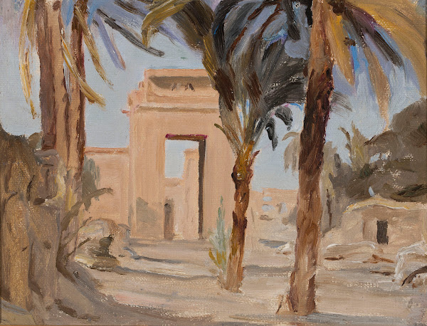 Entrance to the temple in Karnak From the journey to Egypt 1903