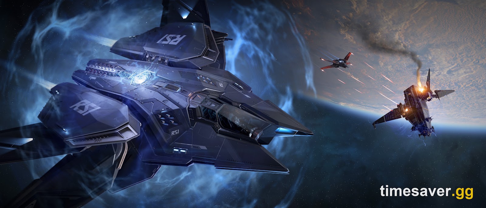 RSI Scorpius heavy fighter in combat — the two-crew heavy pick in Alpha 4.10.1
