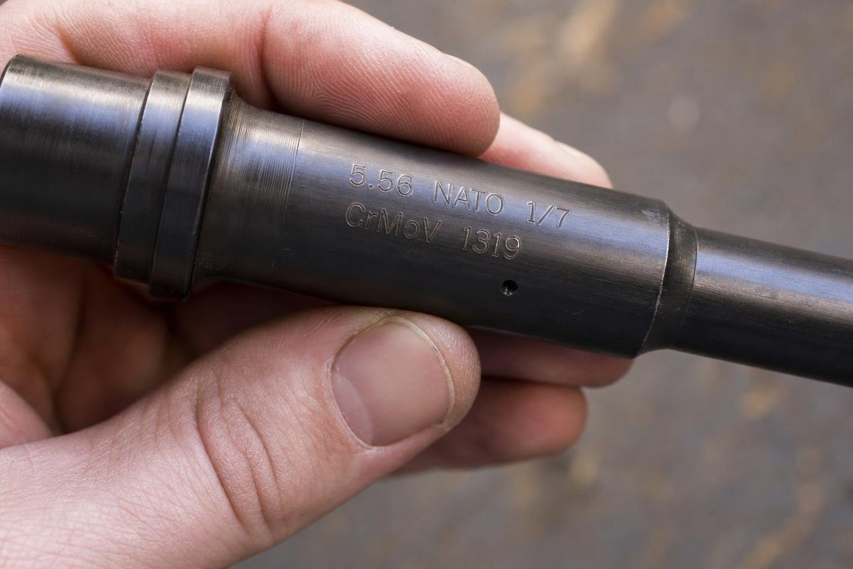 5.56 and .223 compatibility barrel chamber markings