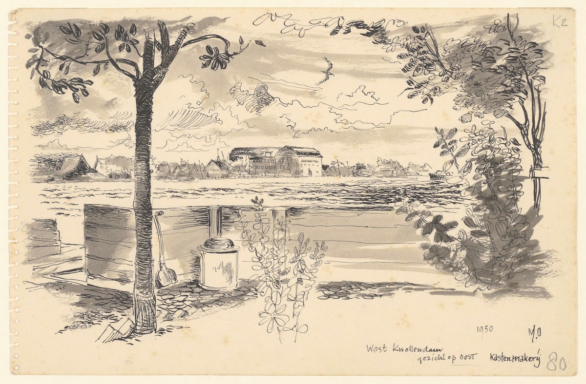 West Knollendam gezicht op Oost 1950