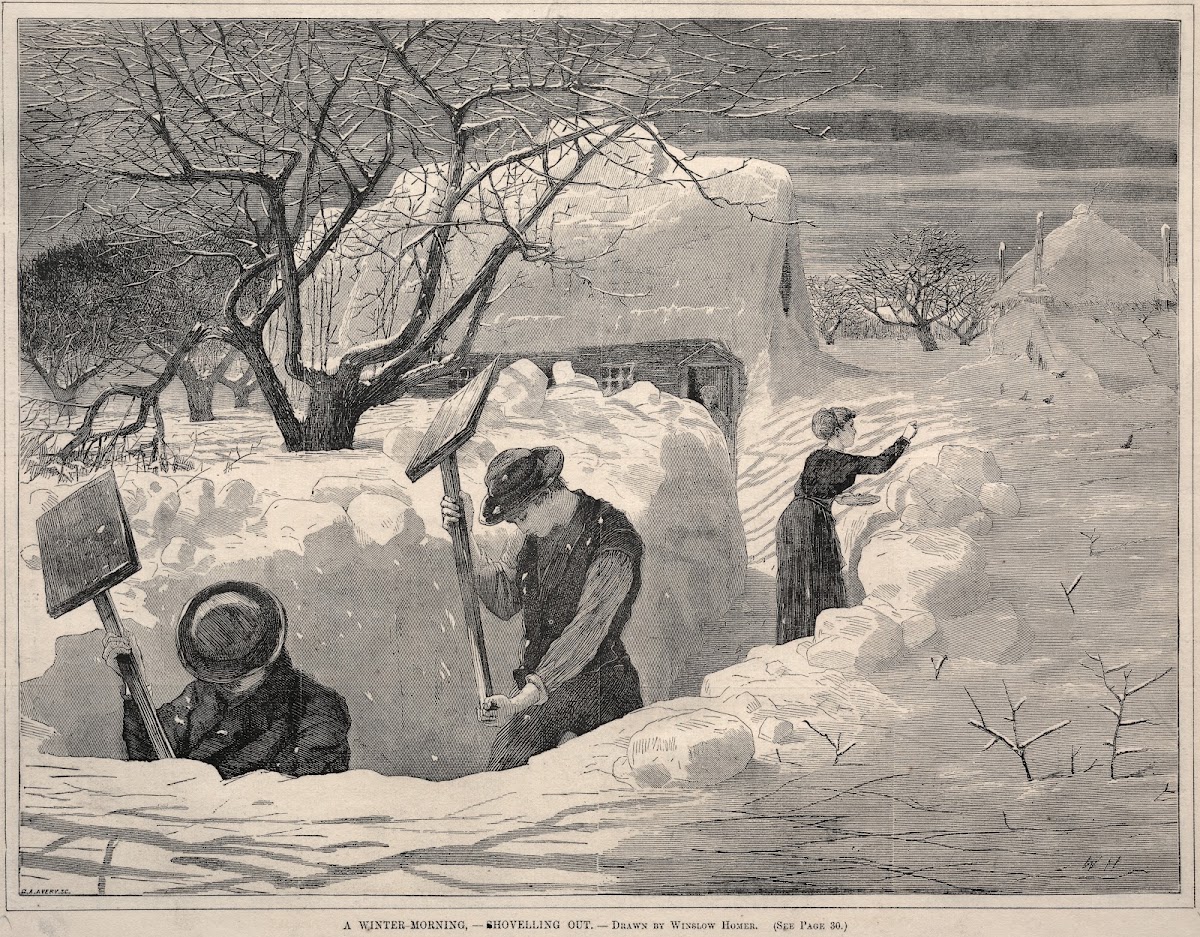 A Winter Morning  Shovelling Out 1871