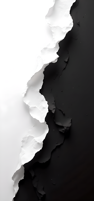 Monochrome Abstract Tear Texture Black White Contrast - Free mobile Wallpaper