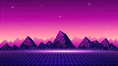 Synthwave Pyramid 4K Wallpaper Background