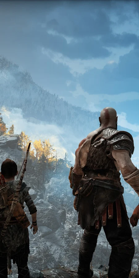 God Of War, Video Game, Action Adventure, Mountain Landscape 4K Phone Wallpaper