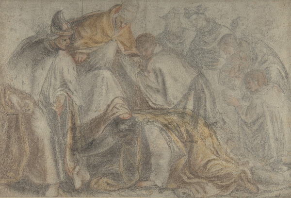 The Emperor Frederick Barbarossa Submitting To Pope Alexander III In The Presenc