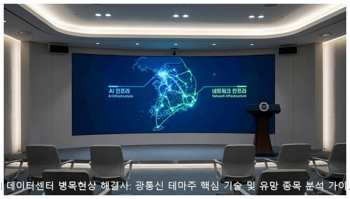 AI 데이터센터 병목현상 해결사: 광통신 테마주 핵심 기술 및 유망 종목 분석 가이드 핵심 안내 및 분석 인포그래픽 (7)