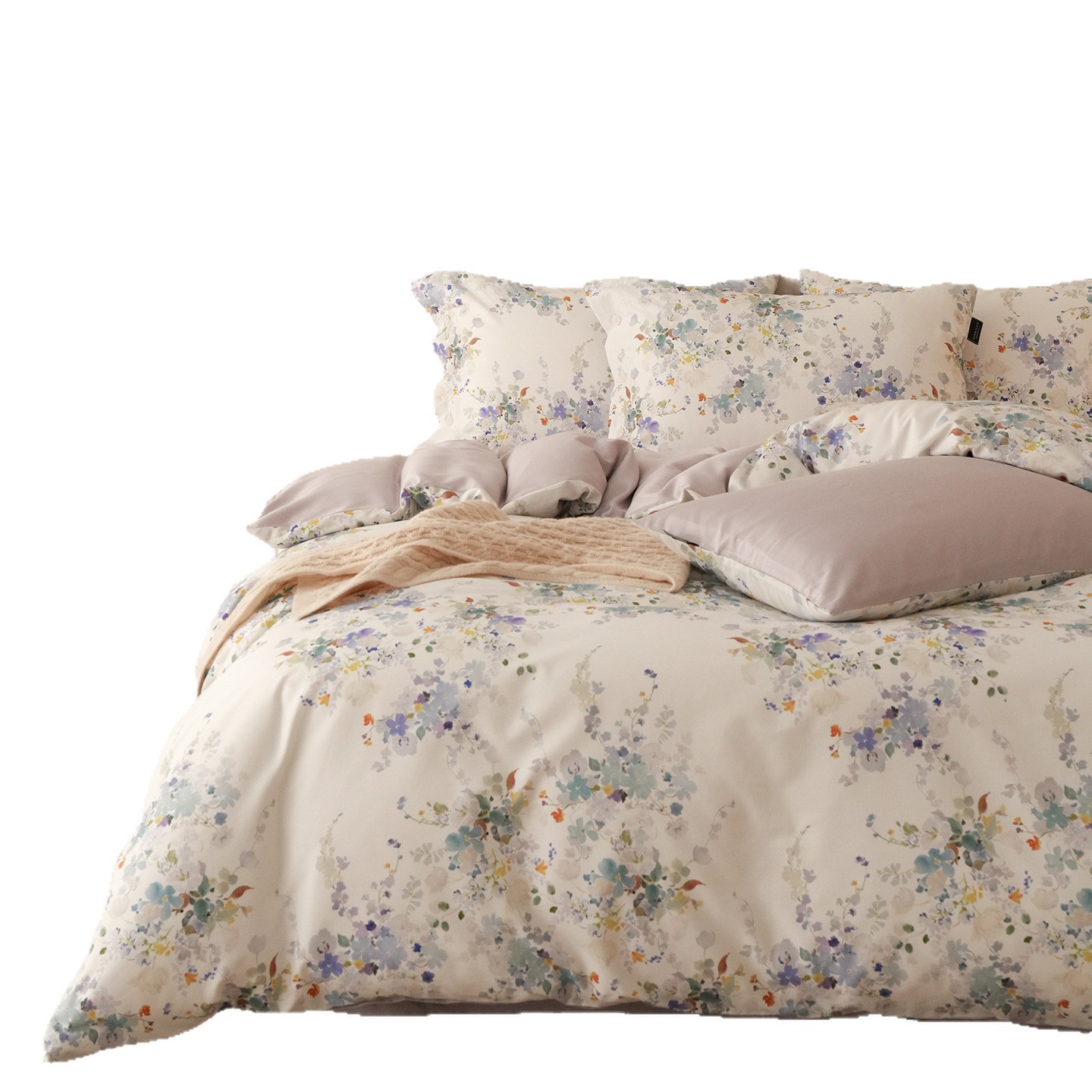 Fluffy Bedding Set, 4-piece, Autumn/Winter, Floral Pattern