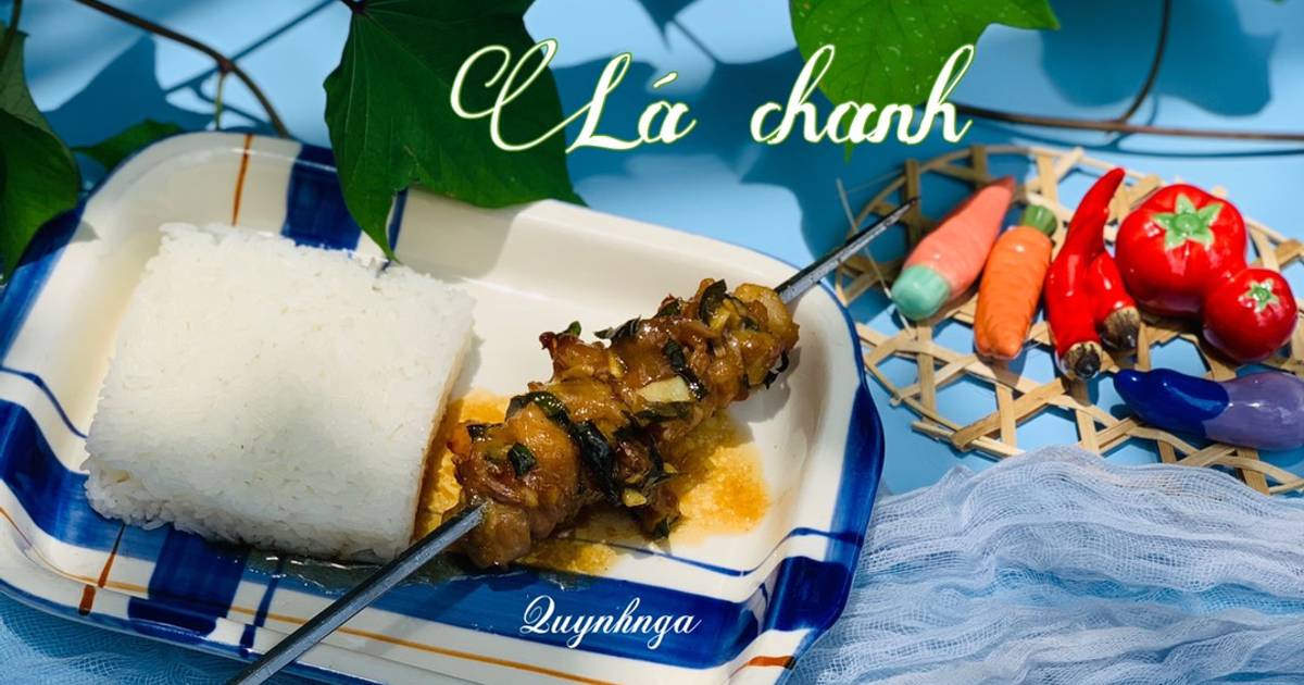 Gà nướng lá chanh