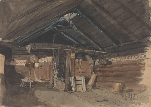 Røkstue Kvam prestegård Vikøy 1843